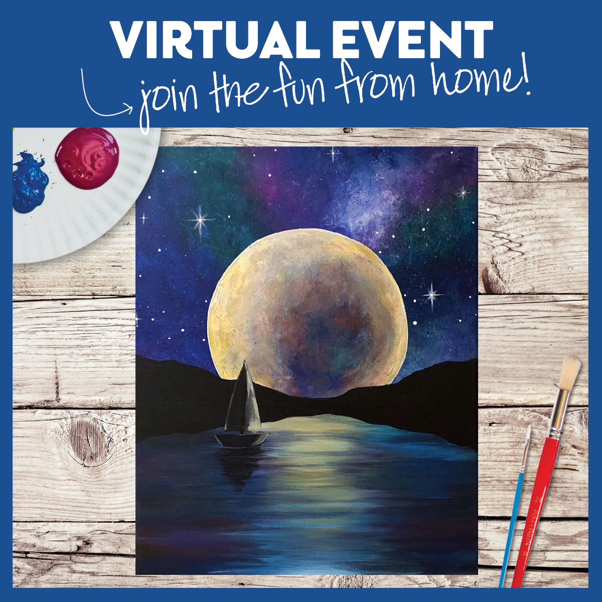 LIVE INTERACTIVE VIRTUAL CLASS - ART KIT INCLUDED (HAVE SUPPLIES? THEN IT'S ONLY $15!)
